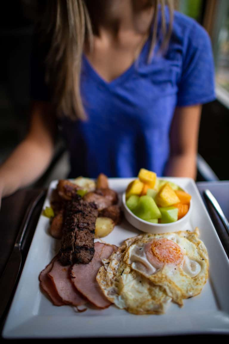 Hearty Breakfast at Buffalo Mountain Lodge in Banff National Park