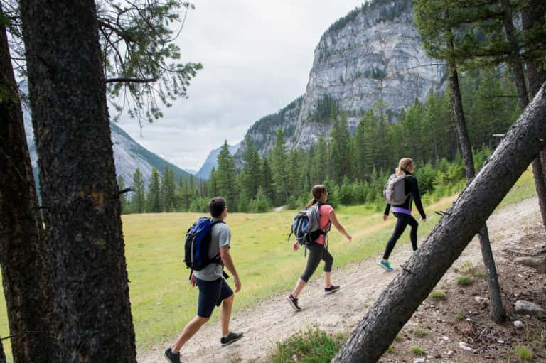 Corporate retreat goes hiking on Tunnel Mountain at Buffalo Mountain Lodge in Banff National Park