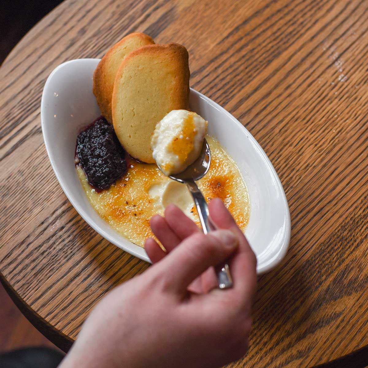 Cilantro on the Lake at Emerald Lake Lodge Maple Creme Brulee